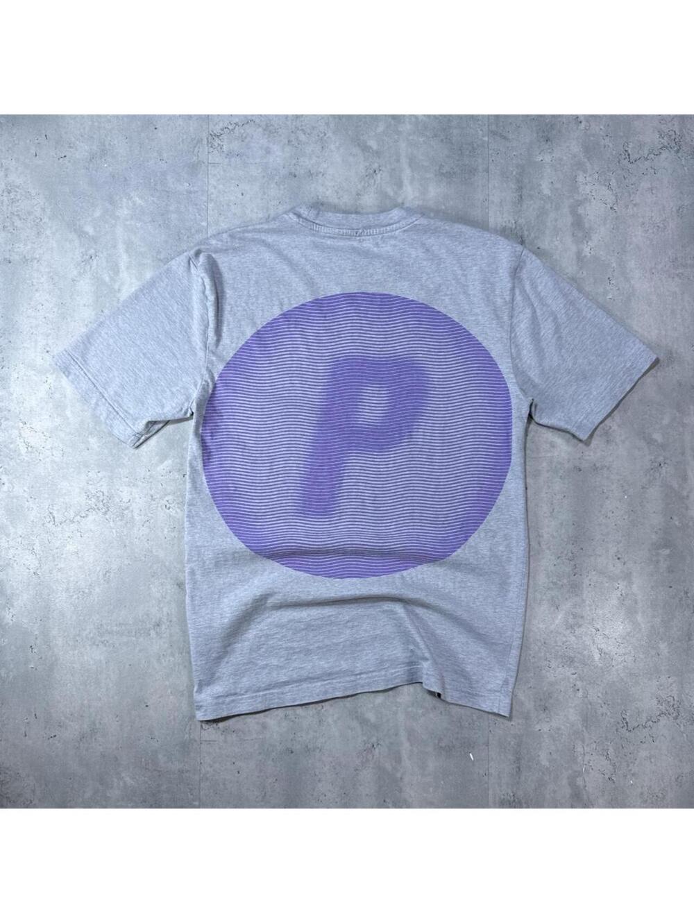 Y2K Palace 00s Gray Logo t shirt